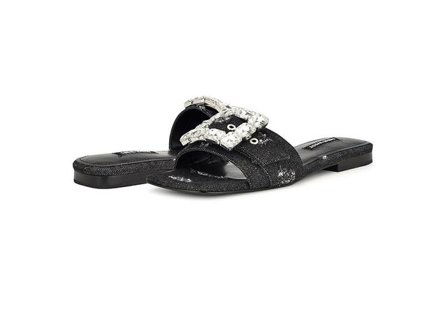 Nine West Matter Slip-on Embellished Womens Flat Sandals Product Image