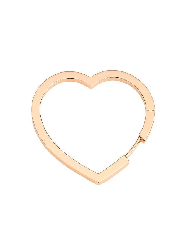 Womens Antifer 18K Gold Heart Large Single Hoop Earring Product Image