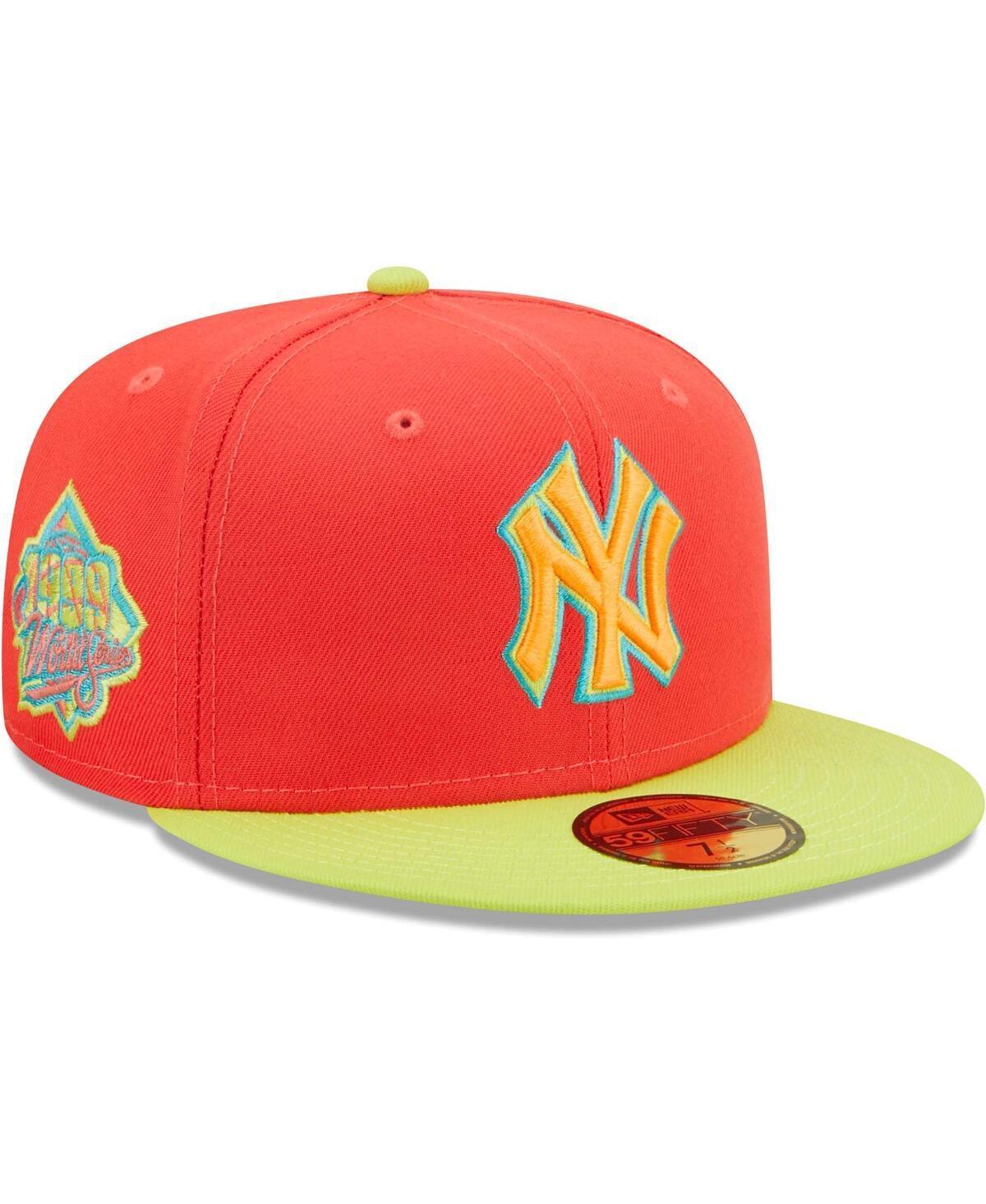 Mens New Era Red New York Yankees Lava Highlighter Combo 59FIFTY Fitted Hat - Red Product Image