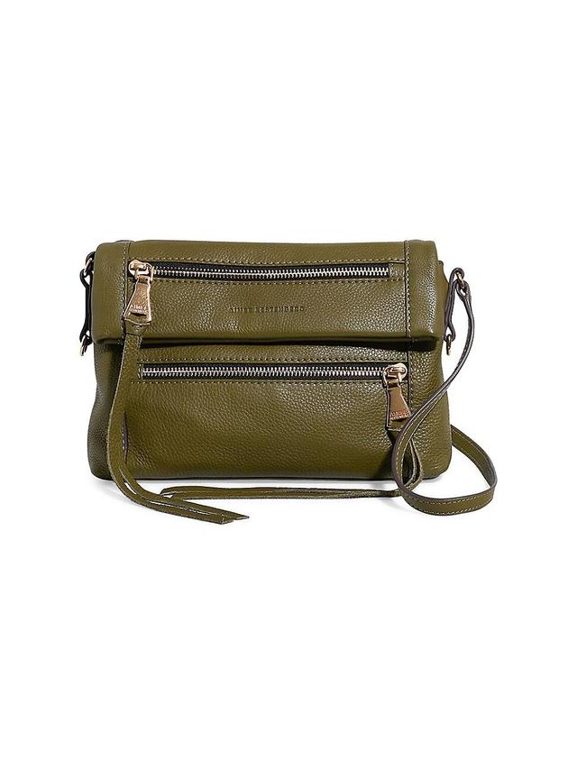 Womens Crosstown Leather Double Entry Crossbody Bag Product Image