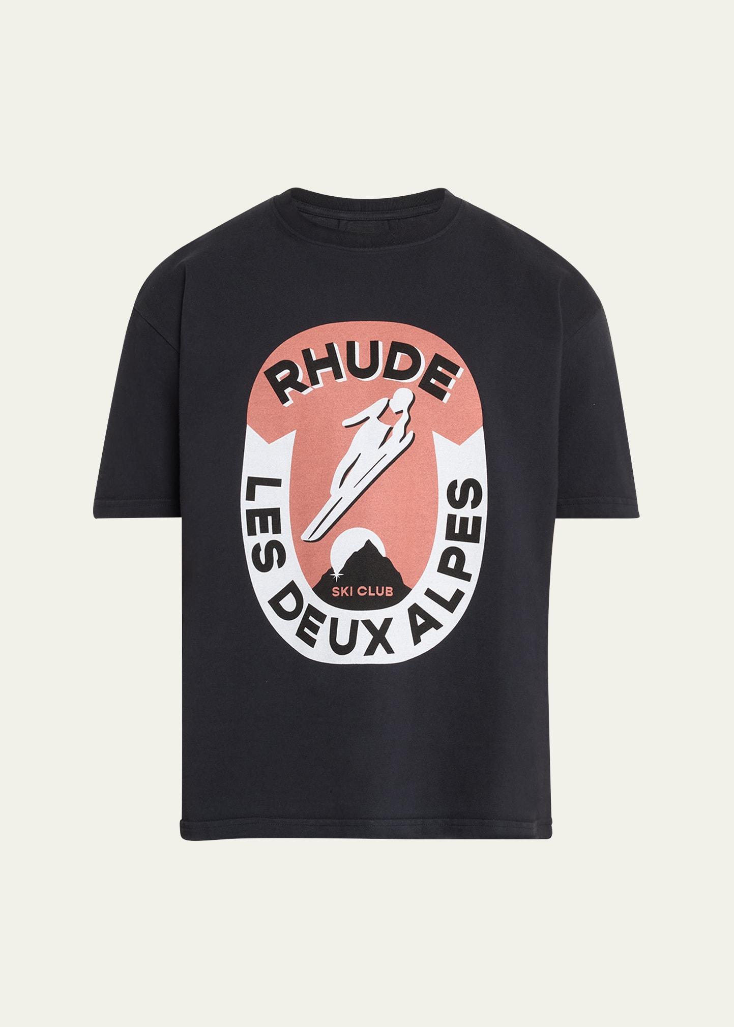 Mens Les Deux Alpes Logo Cotton T-Shirt Product Image