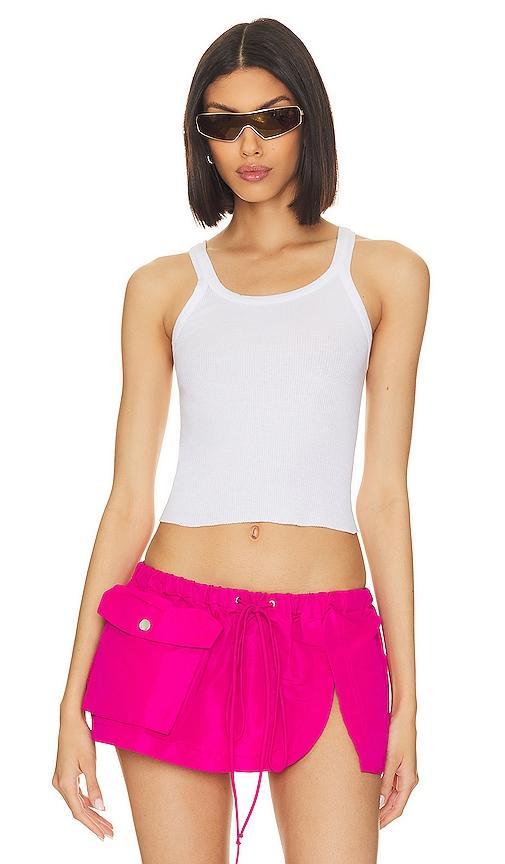 Womens Cropped Rib-Knit Tank Product Image