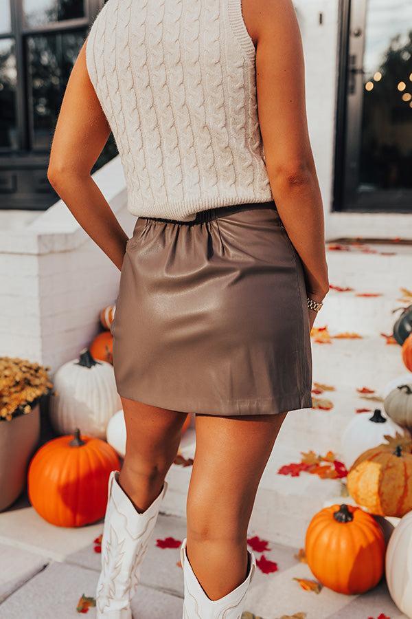 Roaming The City Faux Leather Skirt Product Image