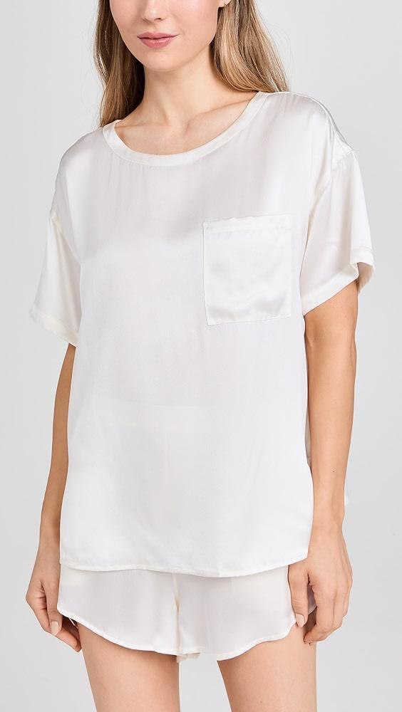 Lunya Washable Silk Tee Short Set | Shopbop Product Image