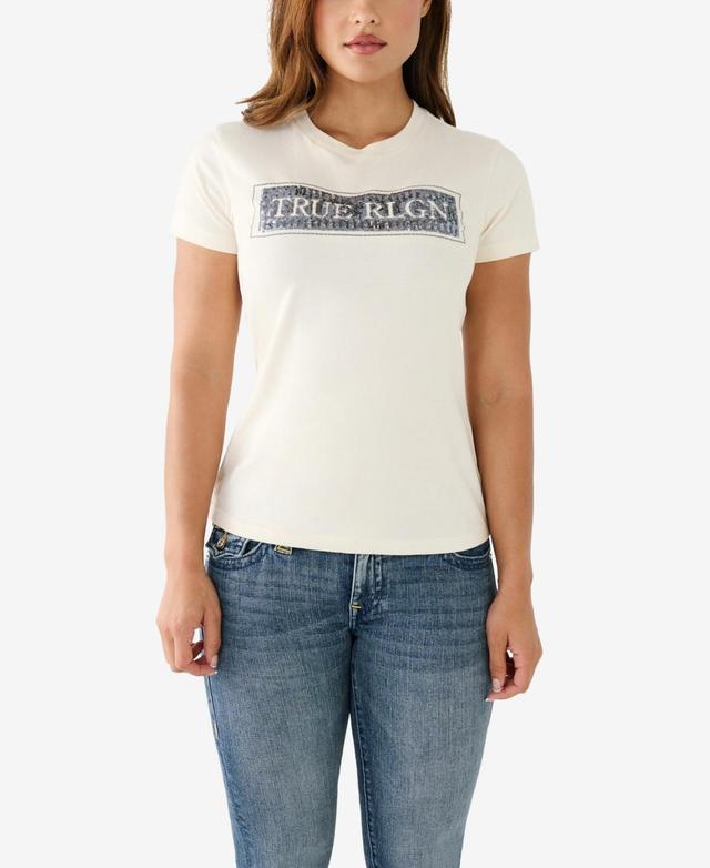 True Religion Womens Short Sleeve Sequins Crew T-shirt Product Image