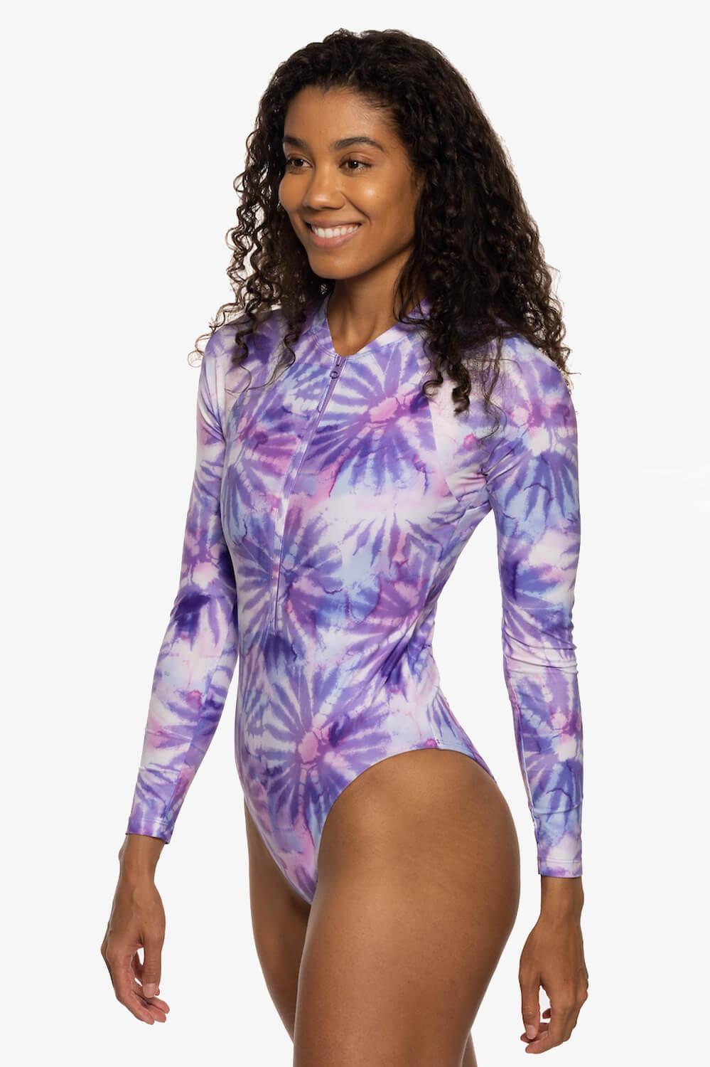 Paloma Long Sleeve Zip-Up Surf One Piece - Revolve Product Image