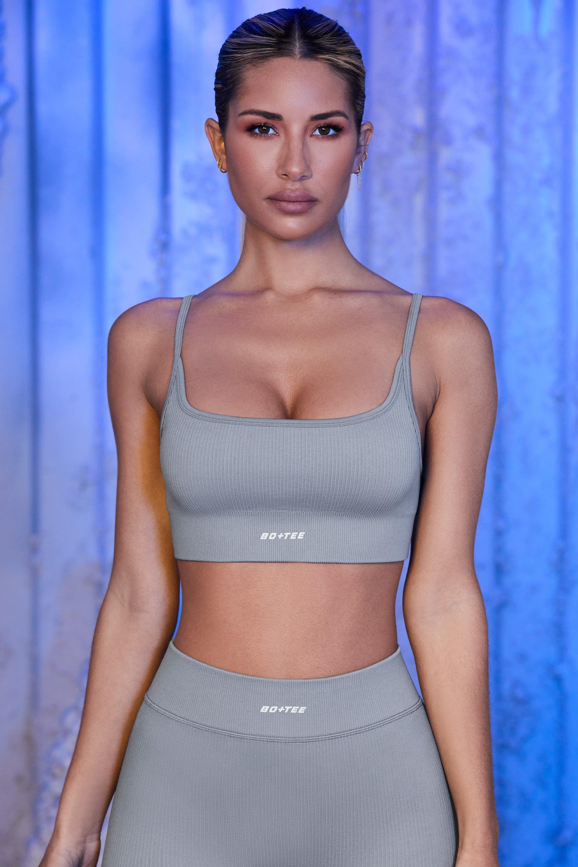 Strappy Sports Bra in Grey Product Image