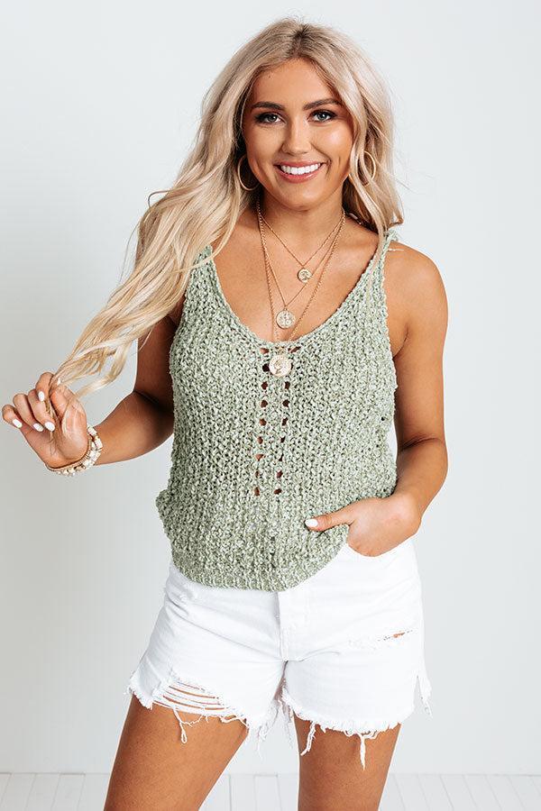 Metropolis Knit Tank In Pear Product Image