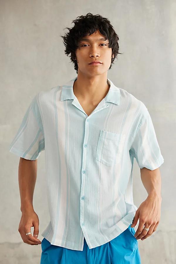 Standard Cloth Liam Stripe Crinkle Shirt Top Mens at Urban Outfitters Product Image