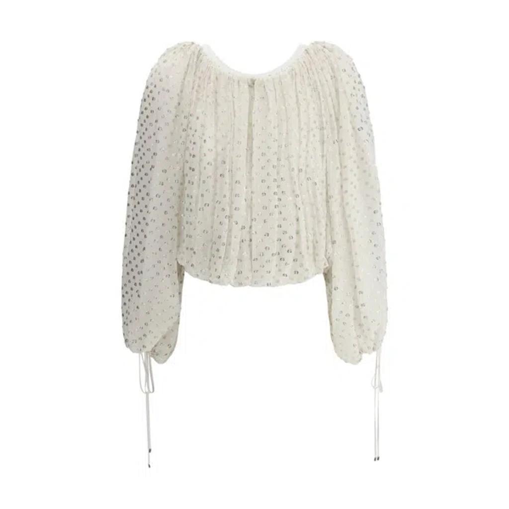 CHLOÉ Off-shoulder Women's Shirt In White Product Image