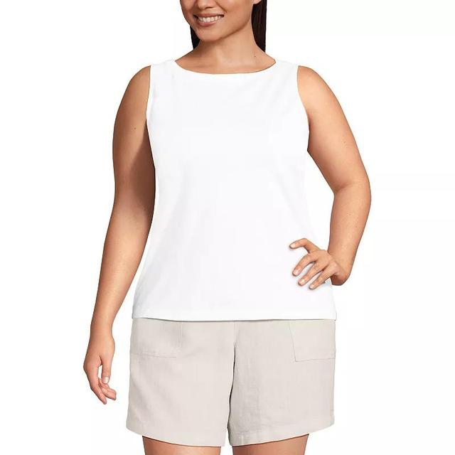 Plus Size Lands End Supima Cotton Tank, Womens Product Image