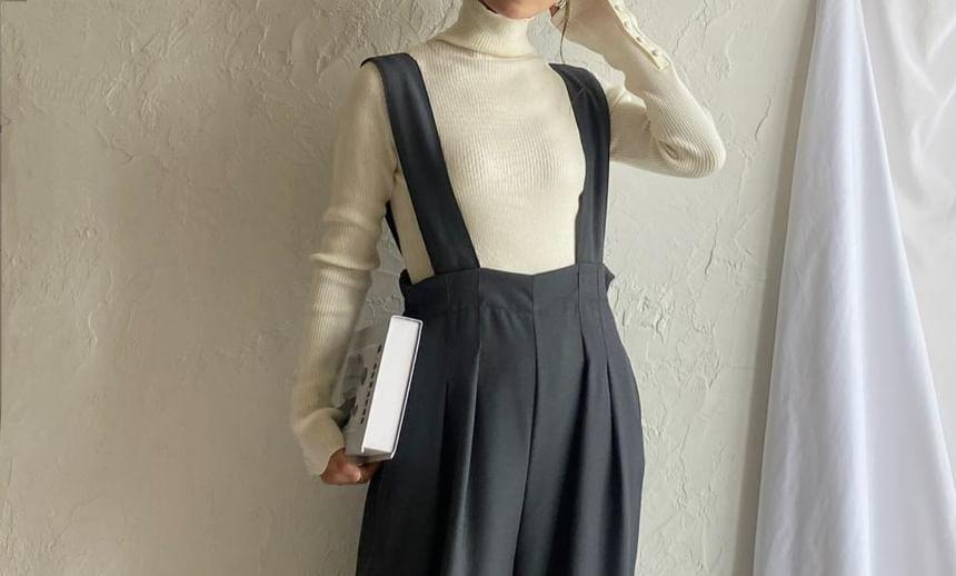 Suspender Wide Leg Pants Product Image