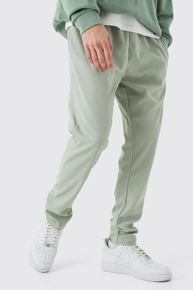 Tapered Pleated Jogger | boohooMAN USA Product Image