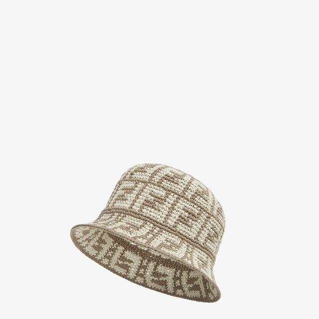 HatBrown raffia bucket hat Product Image