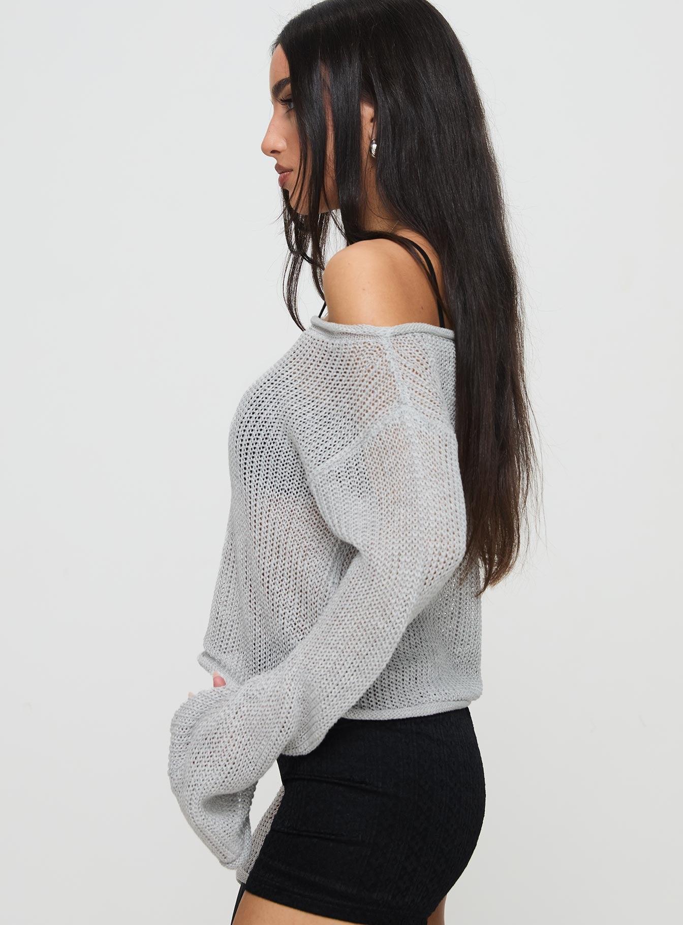 Cafe Pari Sweater Grey Product Image