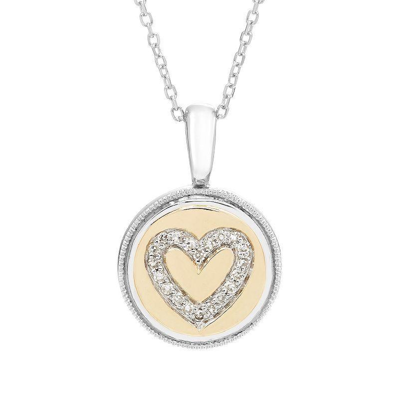 Its Personal Sterling Silver Diamond Accent Heart Pendant Necklace, Womens Product Image