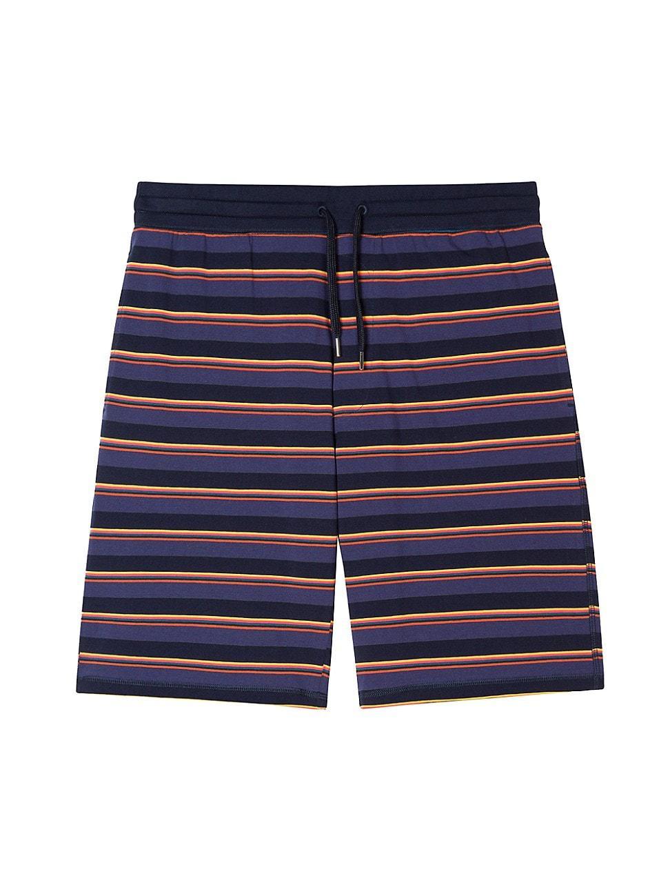 Mens Stripe Cotton Shorts Product Image