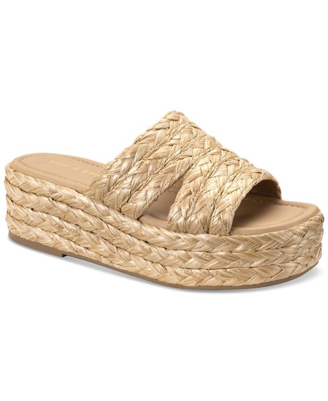 Sun + Stone Womens Olinkaa Woven Slide Espadrille Wedge Sandals, Created for Macys Product Image