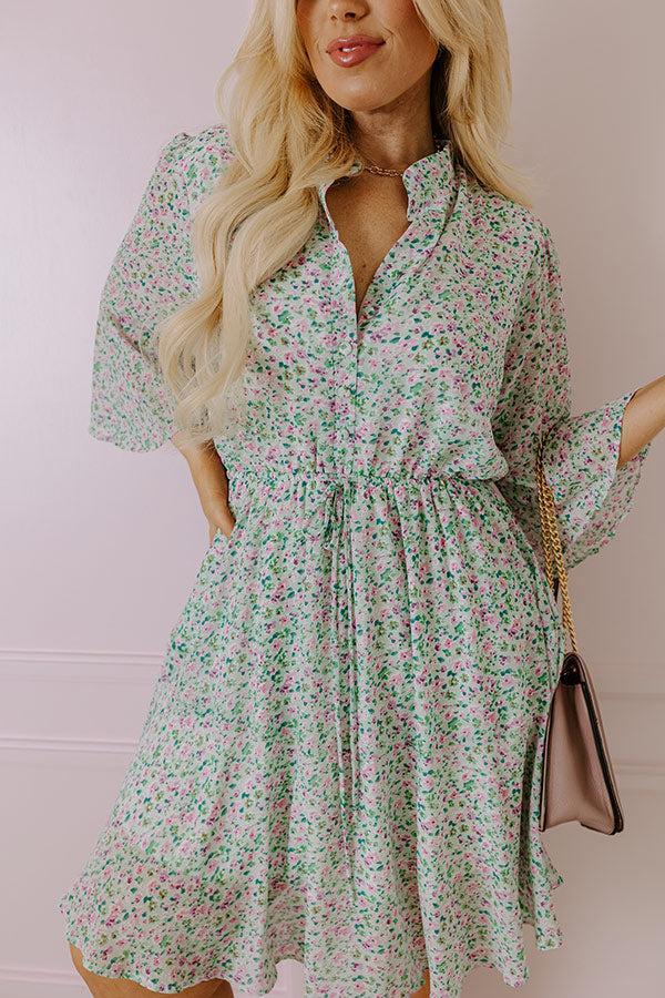 Headed Down Memory Lane Dress In Mint Curves Product Image