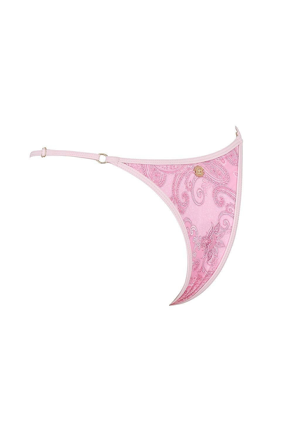 Cote DAzur Pink Paisley Thong Bikini Bottom Product Image