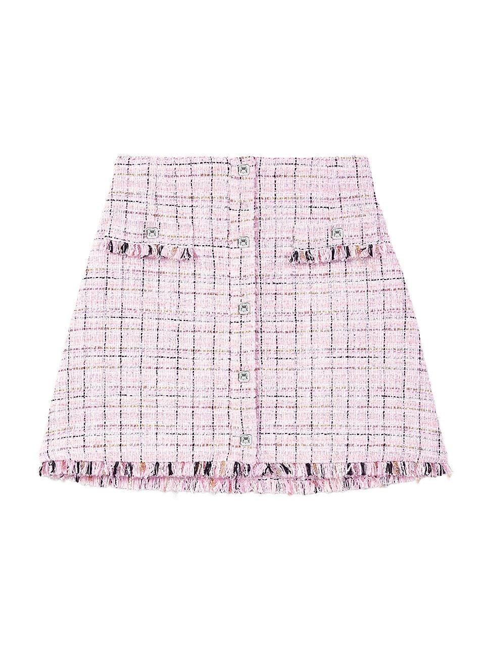 Womens Tweed Skirt with Belt Product Image