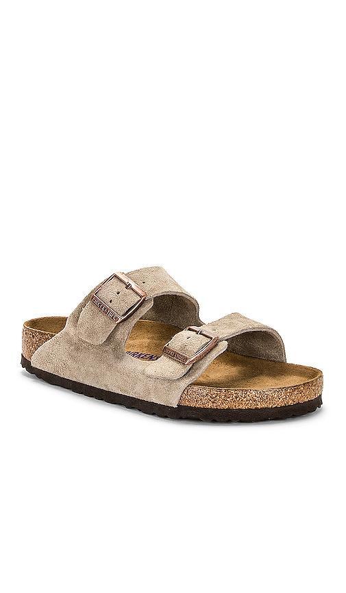 BIRKENSTOCK Arizona Soft Footbed in Taupe - Brown. Size 43 (also in 41, 42, 44). Product Image