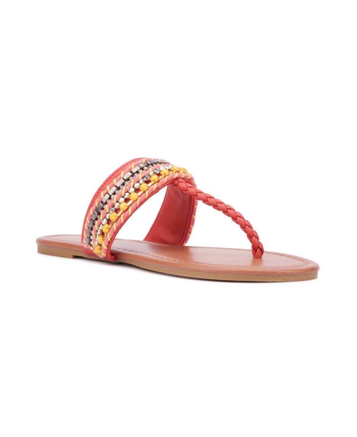 New York & Company Womens Joyce Thong Beaded Sandal Product Image