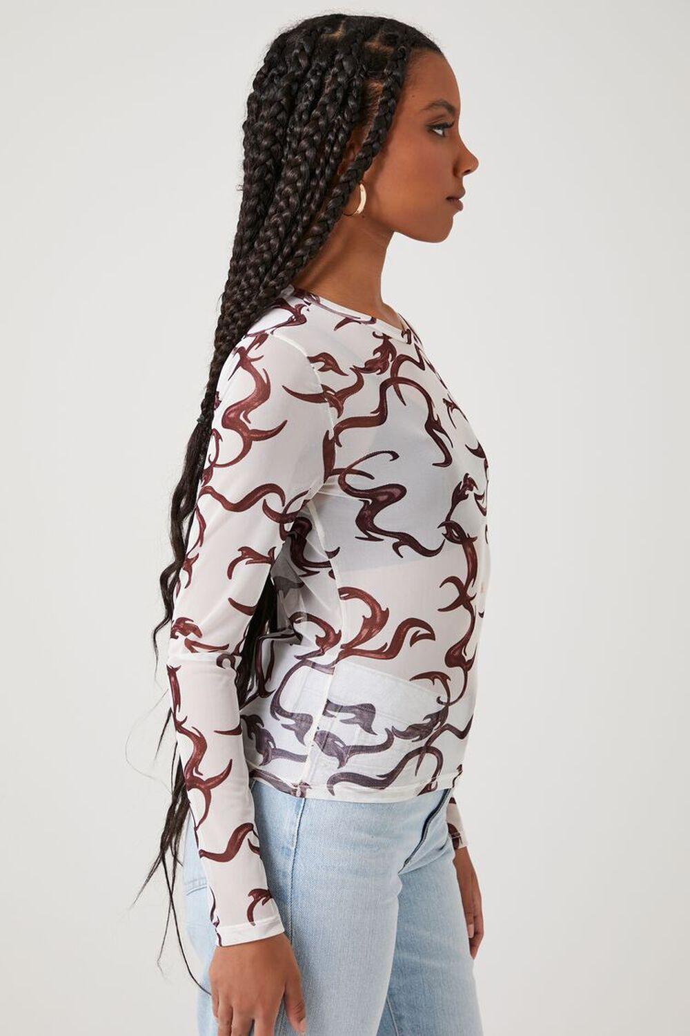 Mesh Abstract Print Top | Forever 21 Product Image