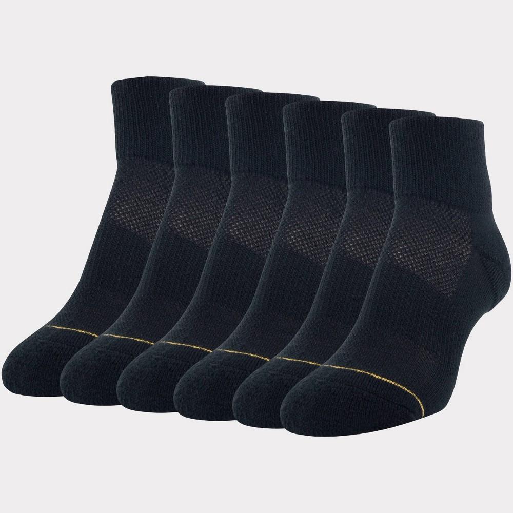 All Pro Womens Extended Size Aqua FX 6pk Ankle Athletic Socks - Black 8-12 Product Image