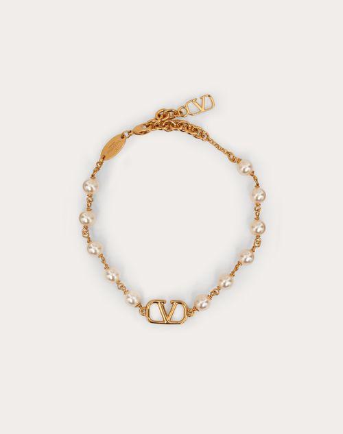 VLOGO SIGNATURE BRACELET WITH PEARLS Product Image