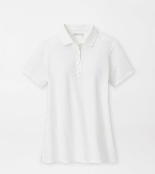 Peter Millar Womens Albatross Polo | Color: White | Size: XS Product Image