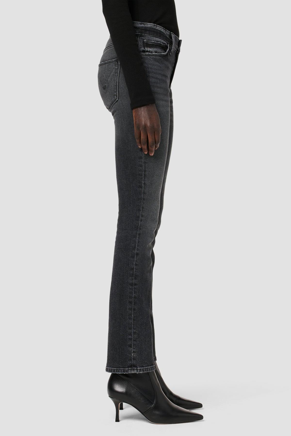 Nico Mid-Rise Straight Jean w/ Slit Hem Female Product Image