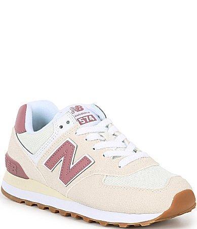 New Balance Womens 574 v2 Suede Color Block Retro Lifestyle Sneakers Product Image