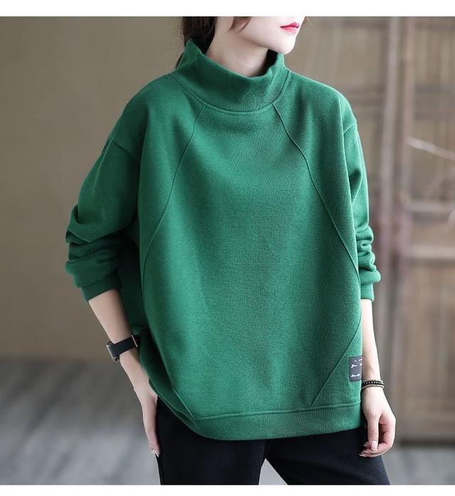 Long Sleeve Turtleneck Sweatshirt Product Image