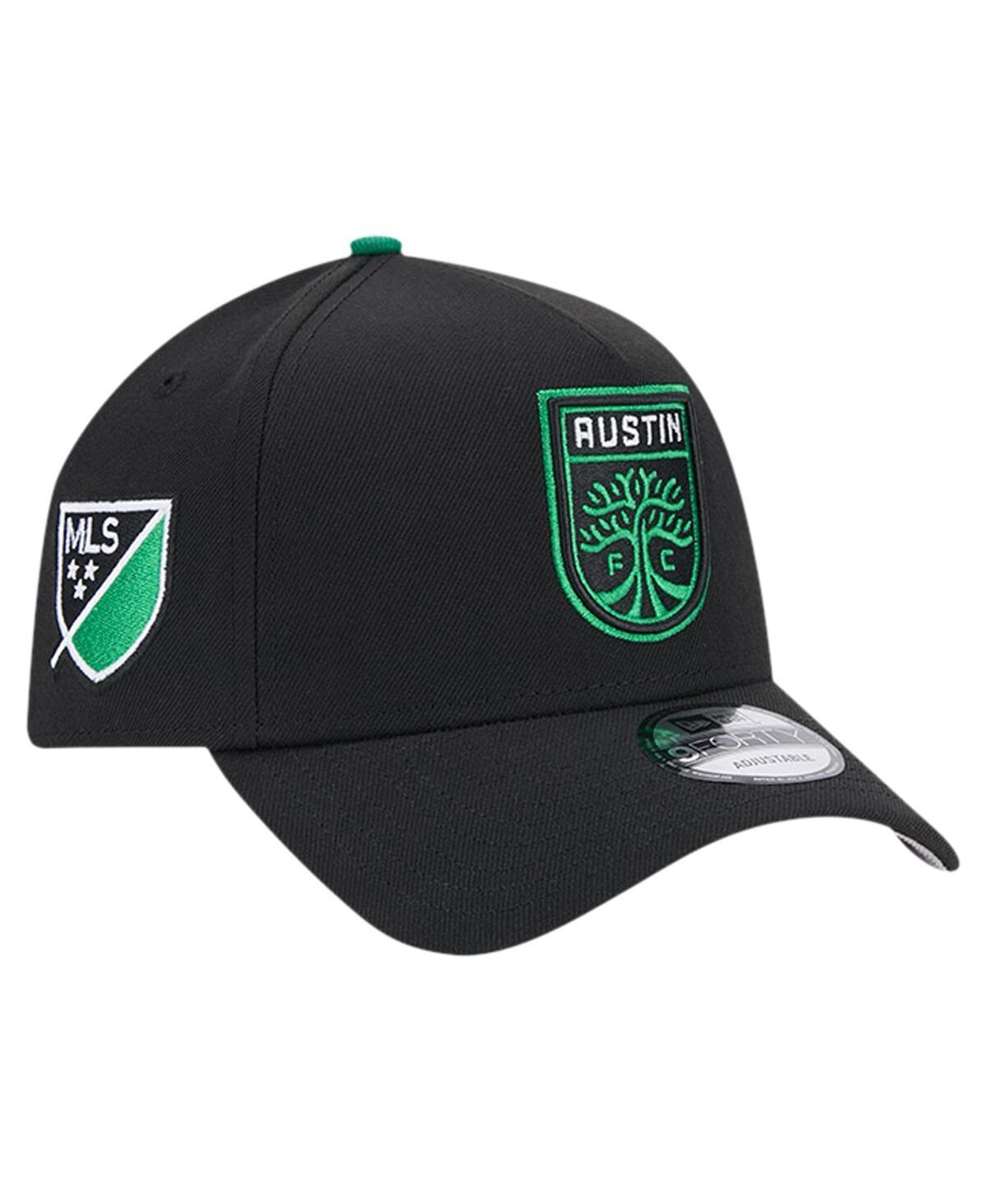 Mens New Era Black Austin Fc 2024 Kick Off Collection 9FORTY A-Frame Adjustable Hat Product Image