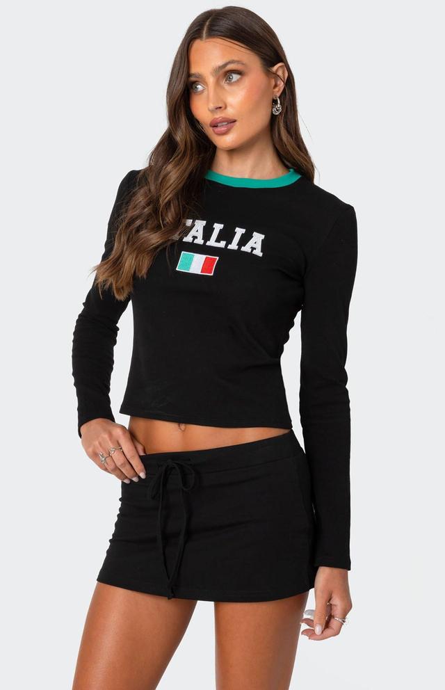 Edikted Women's Italy Long Sleeve T-Shirt Product Image