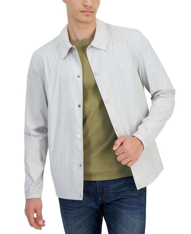 Michael Kors Mens Snap-Front Nylon Shirt Jacket Product Image