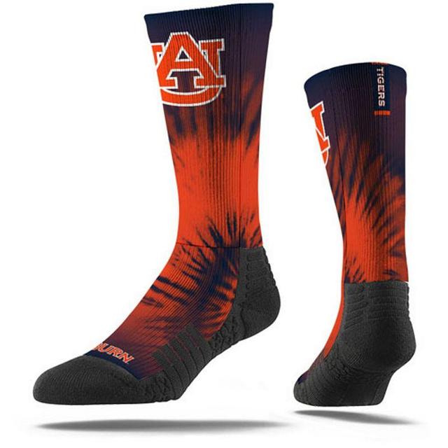 Mens Strideline Auburn Tigers Tye Dye Crew Socks Product Image