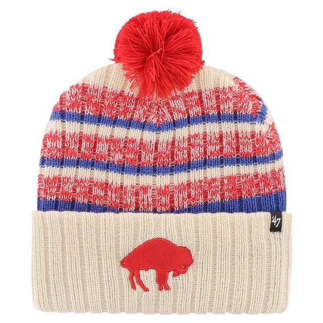 Mens 47 Brand Natural Buffalo Bills Legacy Tavern Cuffed Knit Hat with Pom Product Image