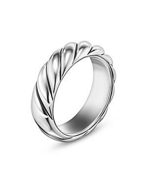 David Yurman Sterling Silver Sculpted Cable Band Ring Product Image