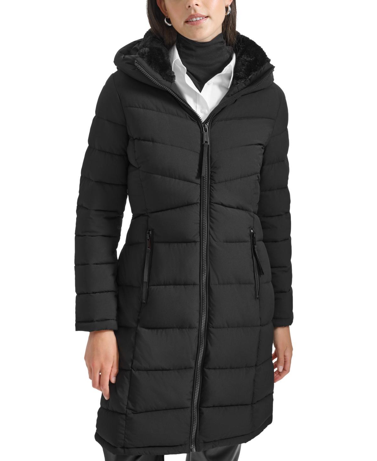 Calvin Klein Womens Hooded Puffer Coat Product Image