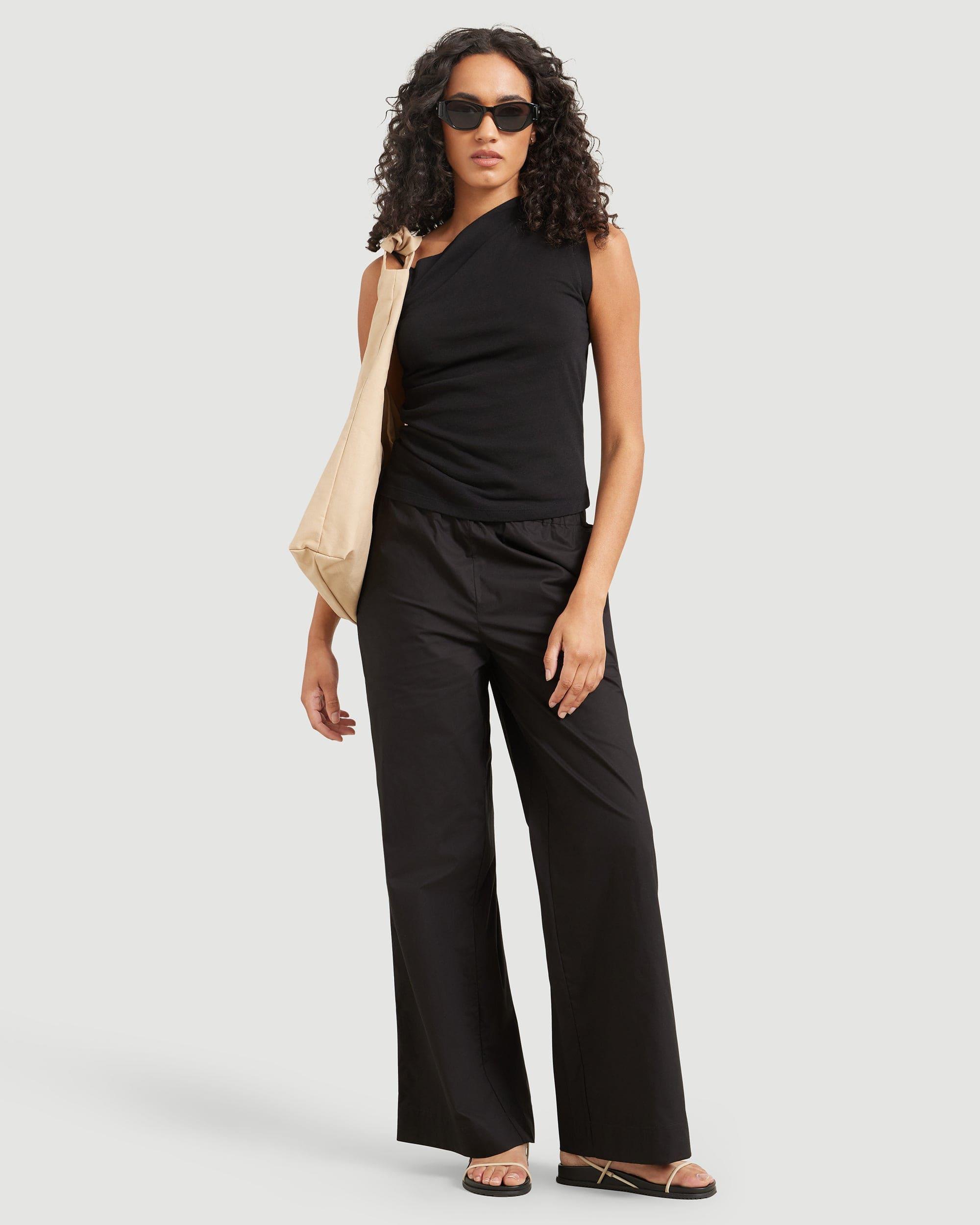 Paula Smocked-Waist Wide Leg Pant Product Image