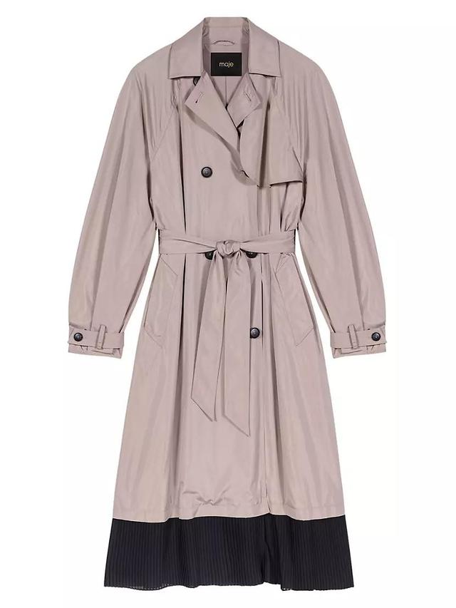 Contrast Trench Coat Product Image