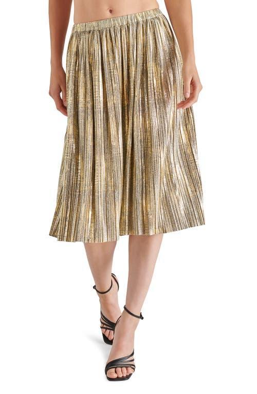 Steve Madden Darcy Metallic Pleated Skirt Product Image