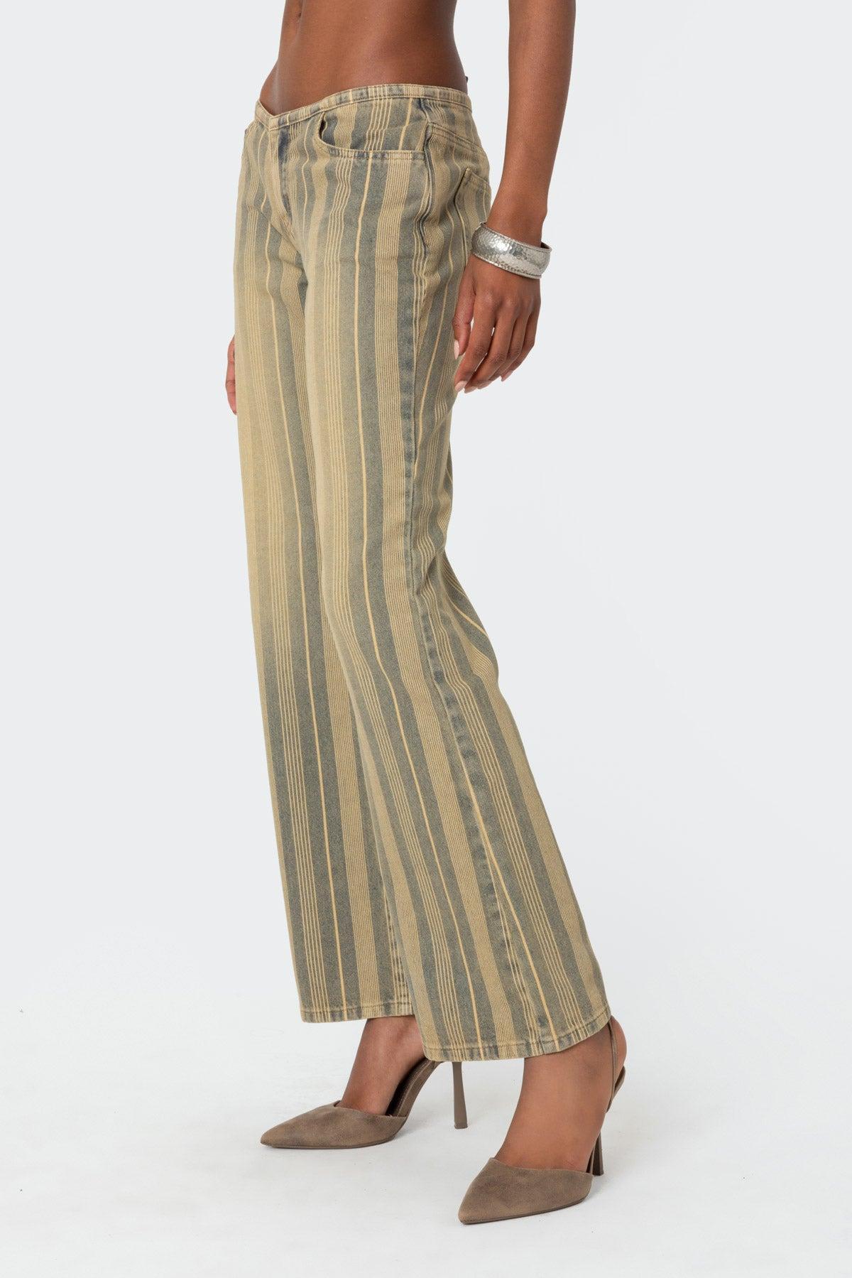 Eternity Pinstripe Flare Jeans Product Image