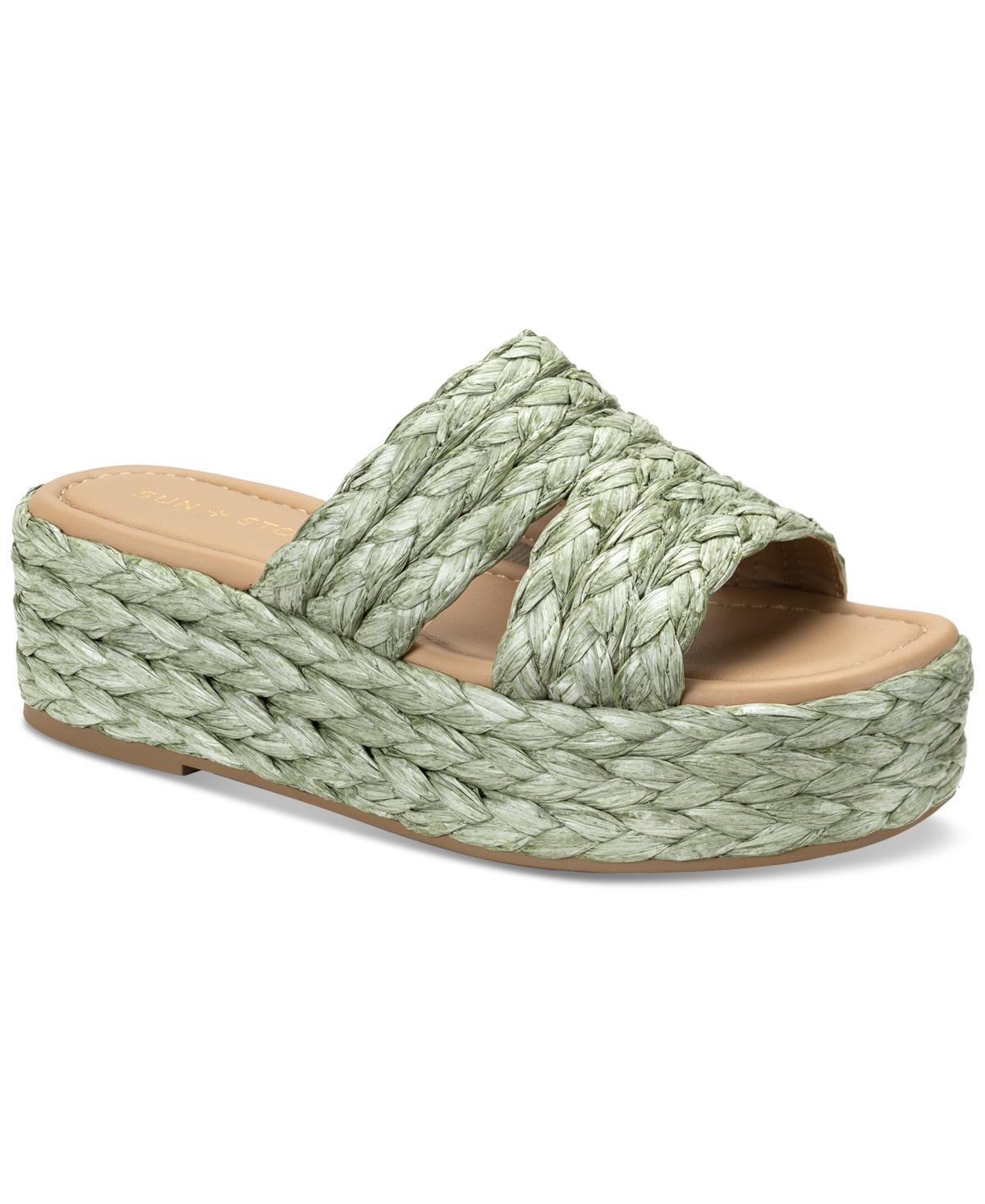 Sun + Stone Womens Olinkaa Woven Slide Espadrille Wedge Sandals, Created for Macys Product Image