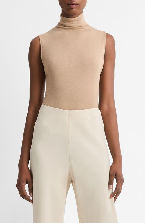 Sleeveless Turtleneck Top In H Cashew Product Image