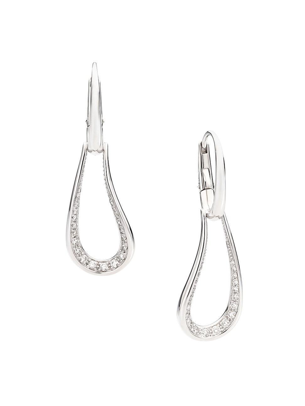 Womens Fantina 18K White Gold & Diamond Drop Earrings Product Image