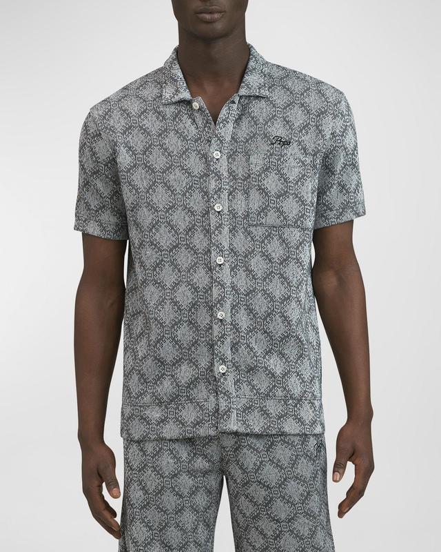 Mens Beppu Geometric Button-Down Shirt Product Image