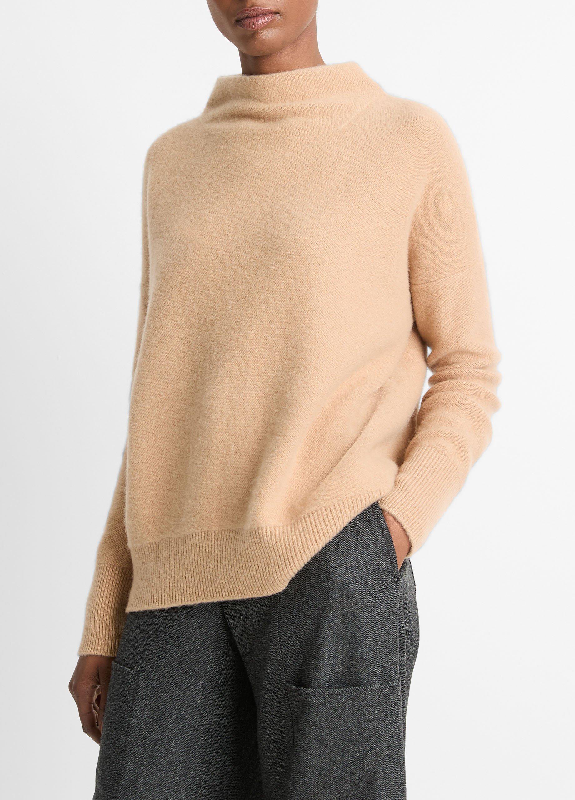 Plush Cashmere Funnel Neck Sweater Product Image